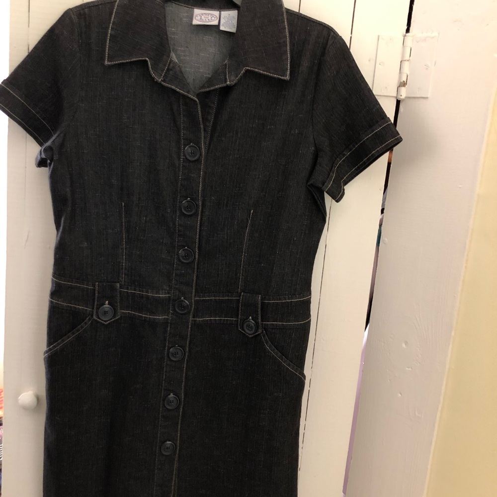 A Carolina Blues black denim like dress.
